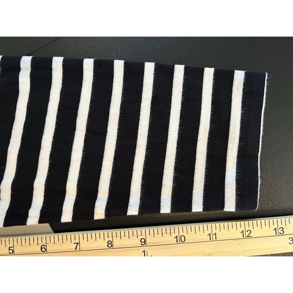 Michael Kors Women's 3/4 Sleeve Black/White Stripe Top - Picture 10 of 10